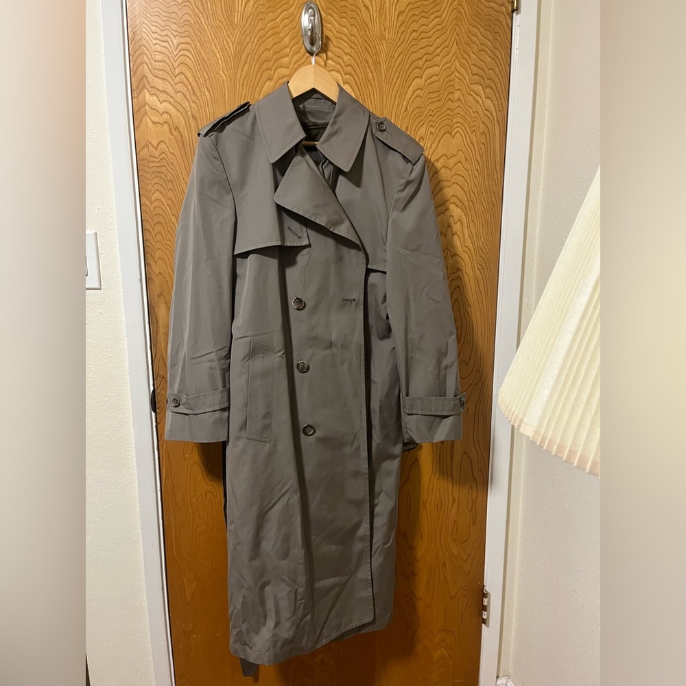 London Fog Classic Charcoal Trench Coat
